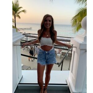 Urban Outfitters Cream Lace Bodysuit